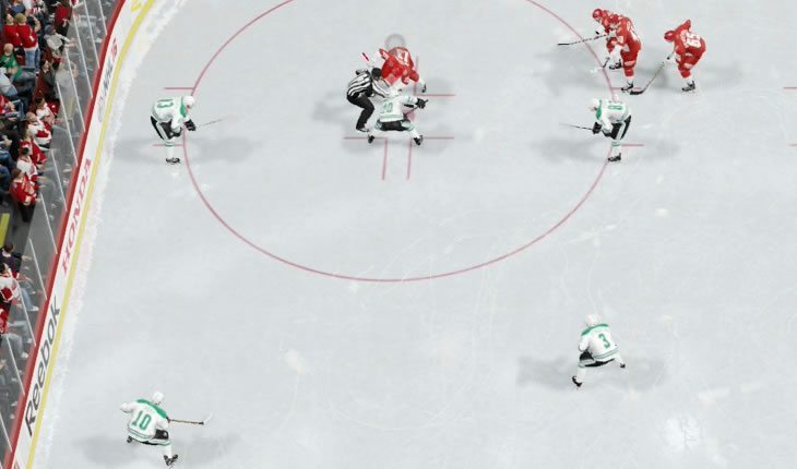 NHL 19 offensive zone faceoff