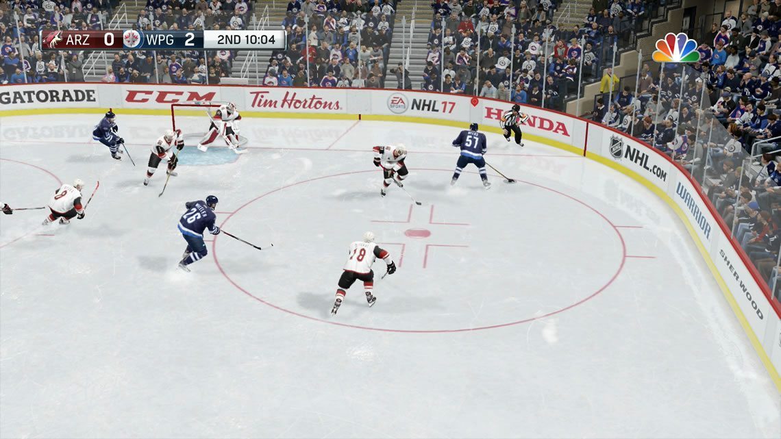 EA Sports NHL Action camera angle offensive zone
