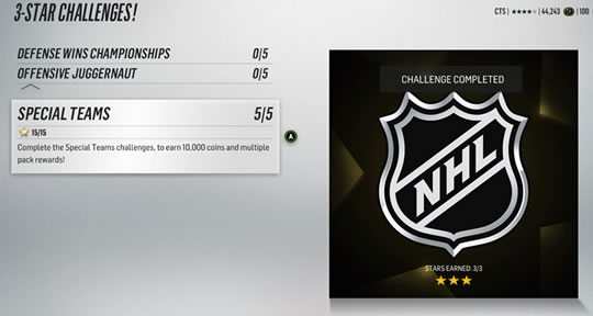 3 star challenges - get all 3 stars to earn some awesome rewards in HUT 18