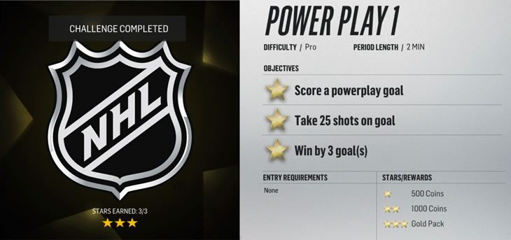 NHL 18 HUT Challenges power play 1