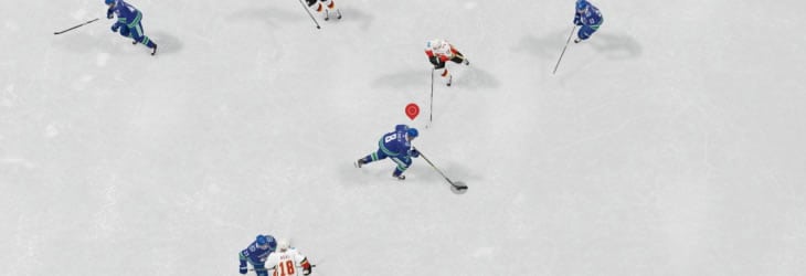 The small player indicator in EA Sports NHL