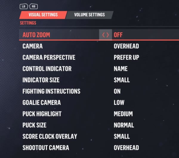 The best NHL 19 visual settings