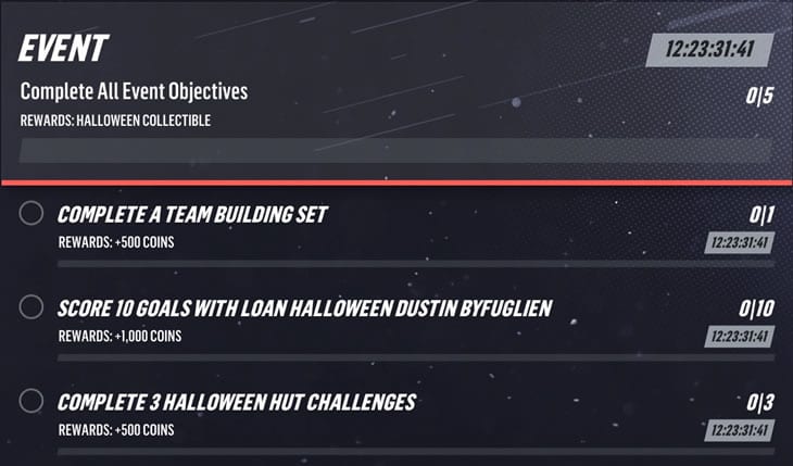 Complete Halloween event objectives to earn more rewards